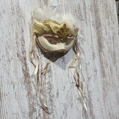 Clay Art Gold Leaf Hanging Wall Mask A1198