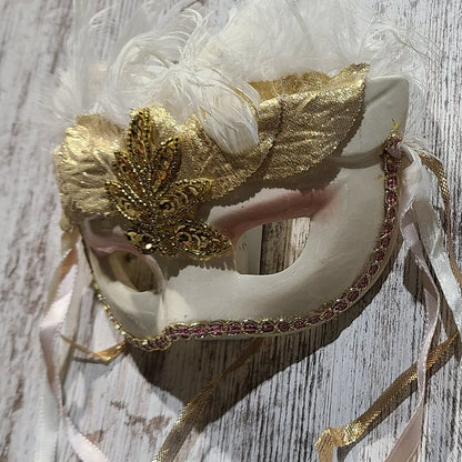 Clay Art Gold Leaf Hanging Wall Mask A1198