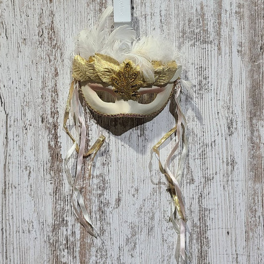 Clay Art Gold Leaf Hanging Wall Mask A1198