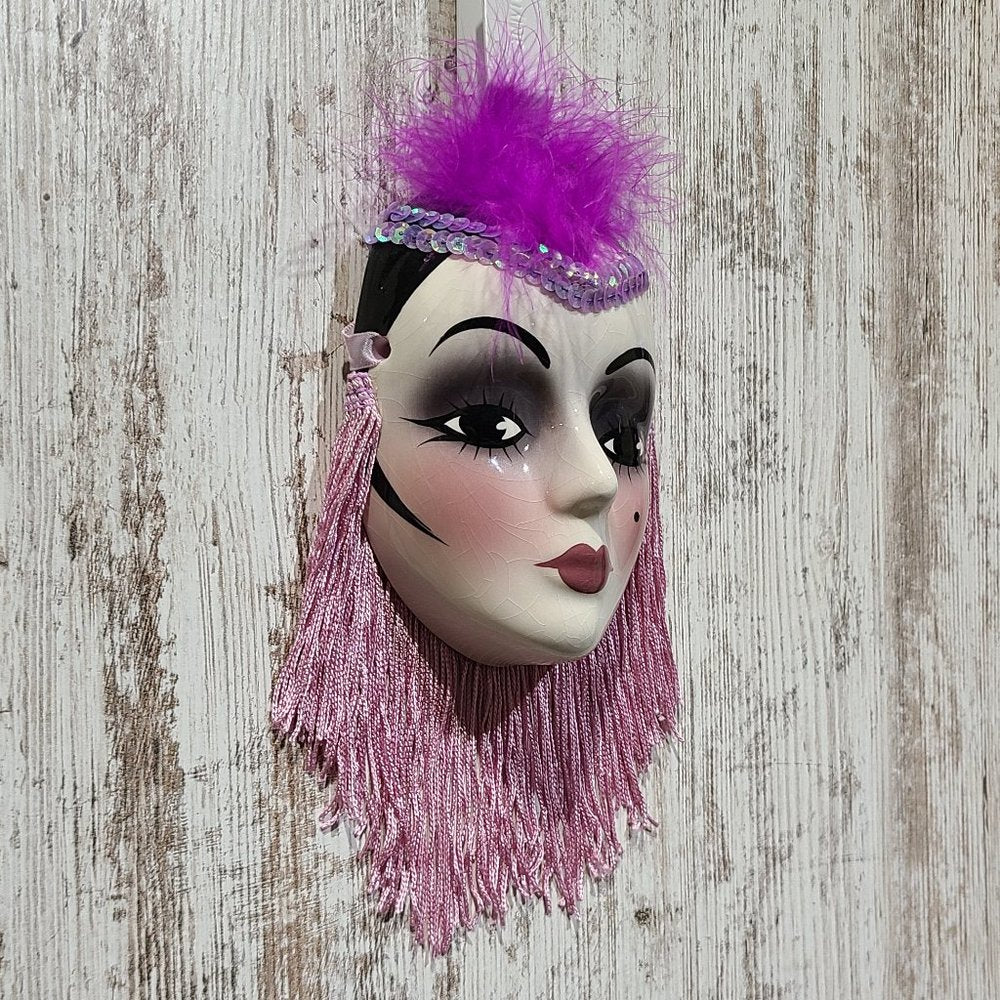 Signed Handcrafted Vintage Unique Creations Ceramic Face Mask