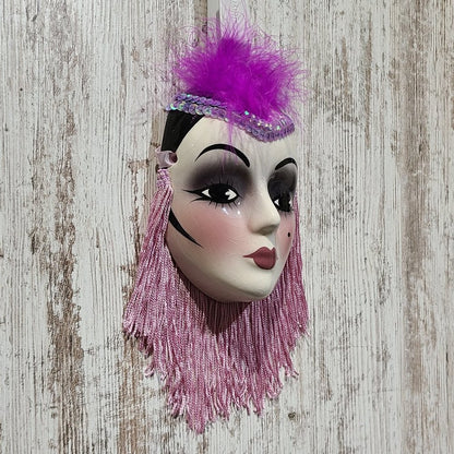 Signed Handcrafted Vintage Unique Creations Ceramic Face Mask