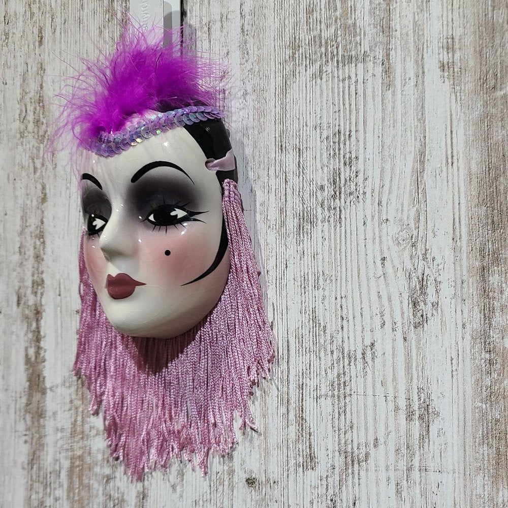 Signed Handcrafted Vintage Unique Creations Ceramic Face Mask