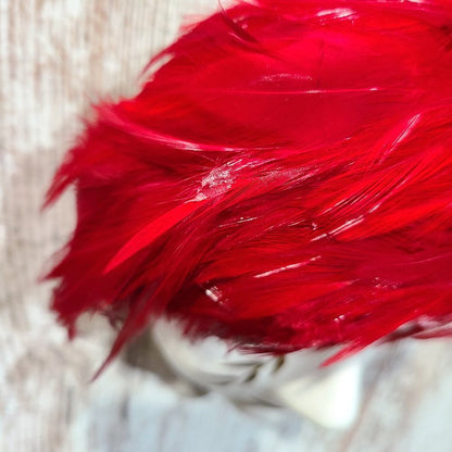 Red Feather Hanging Wall Mask