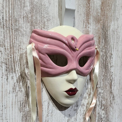 Flamingo Masked Face Hanging Wall Mask
