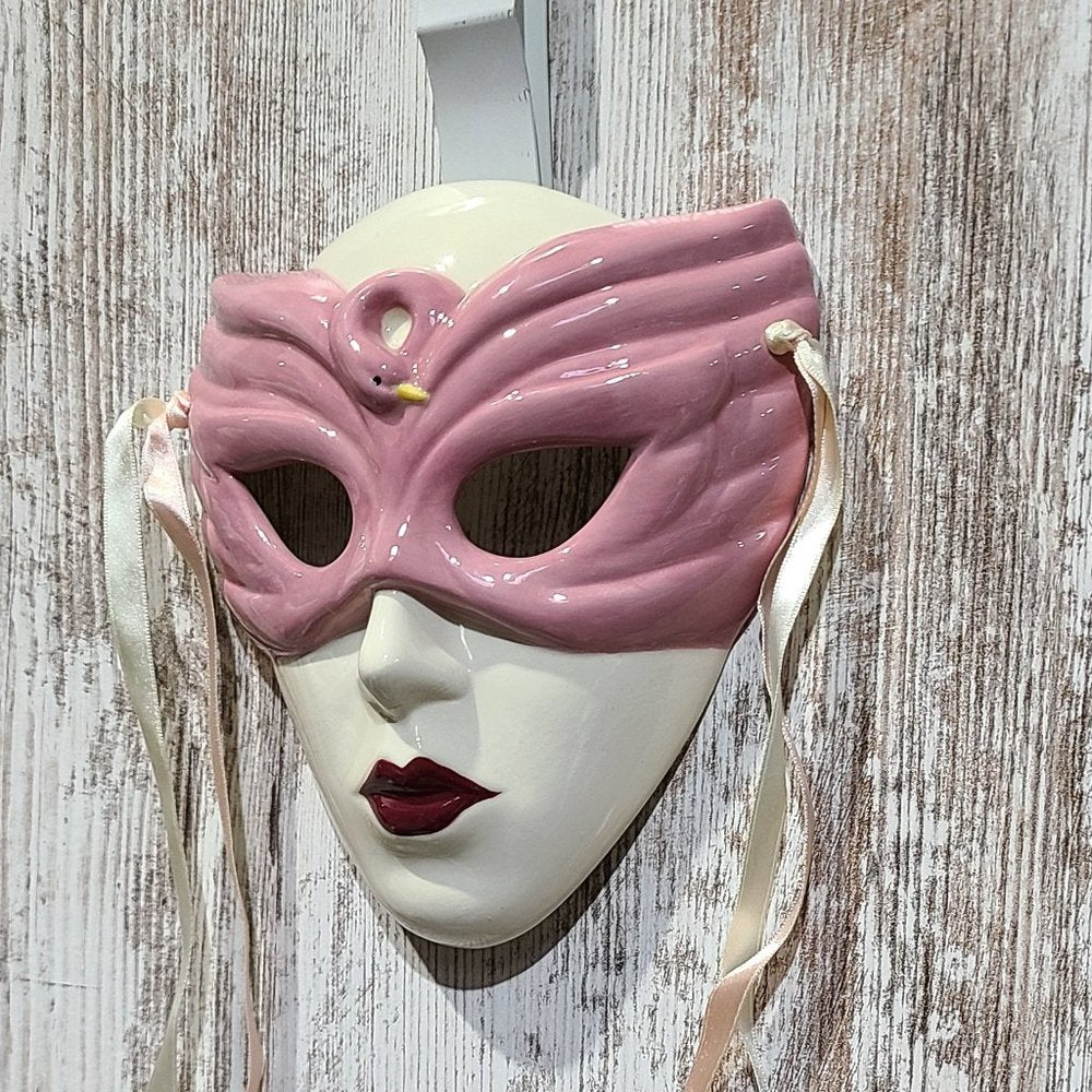 Flamingo Masked Face Hanging Wall Mask