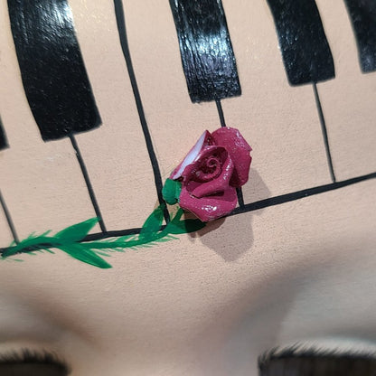 Hand Painted Vintage Piano Head Hanging Wall Mask