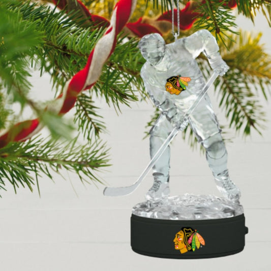 NHL Chicago Blackhawks Ice Hockey Player Ornament With Light