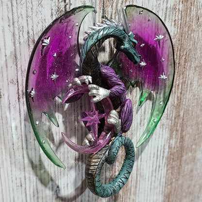 2007 Bradford Editions, "Celestial Visions" Celestial Dragon Ornament Set (2)