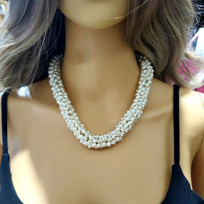 Talbots Festive Pearl Short Necklace