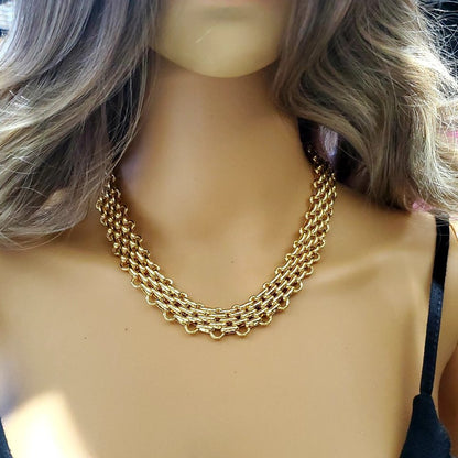 Modern Metal Flat Necklace