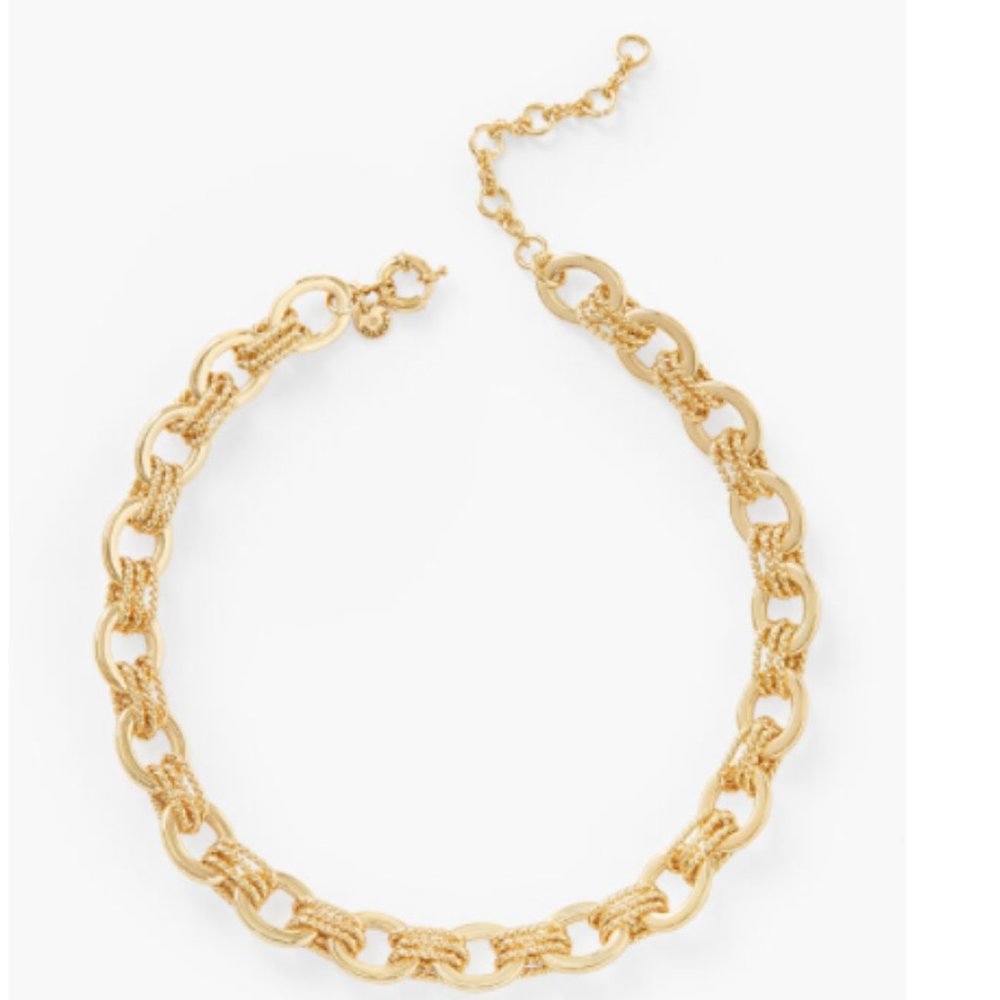 Mixed Texture Links Necklace