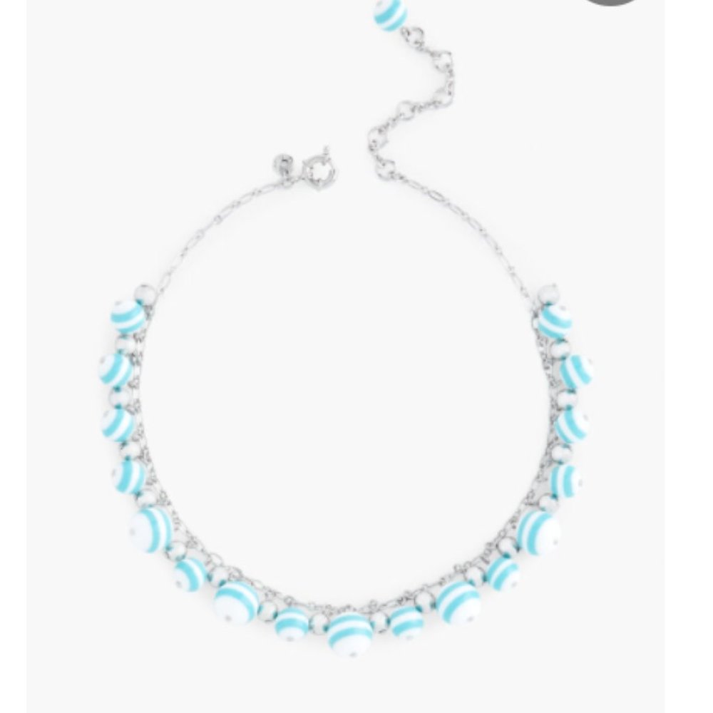 Preppy Stripes Statement Necklace