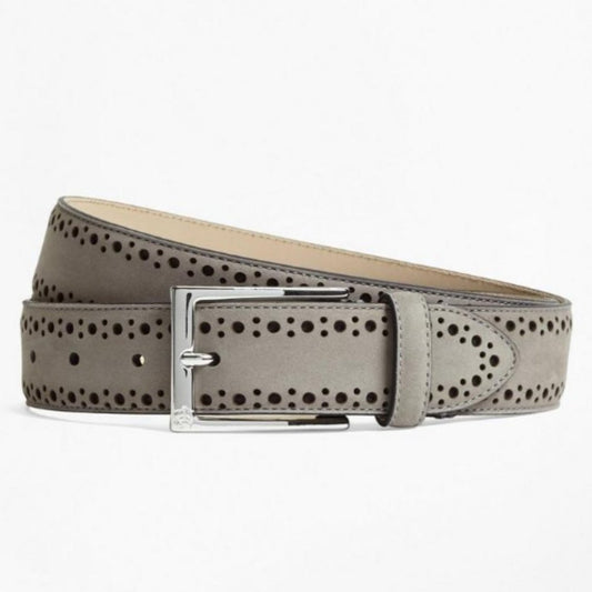 1818 Perforated Stitch Suede Belt