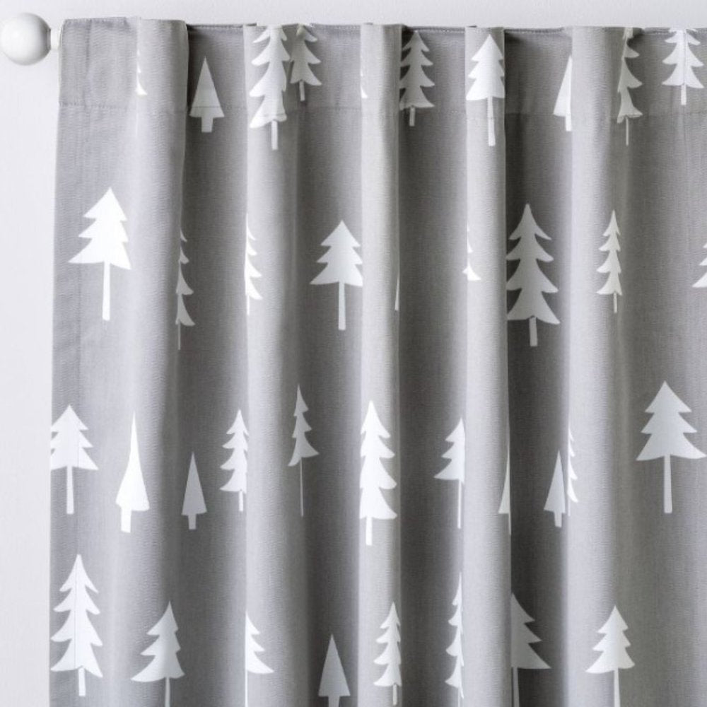 Blackout Curtain Panel Trees - Cloud Island, Gray