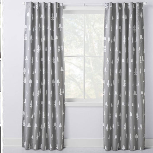 Blackout Curtain Panel Trees - Cloud Island, Gray