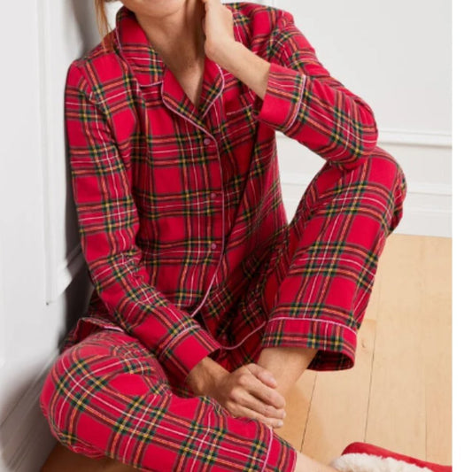 COTTON FLANNEL VINTAGE SLEEP SET - DANCER PLAID, Various NWT!