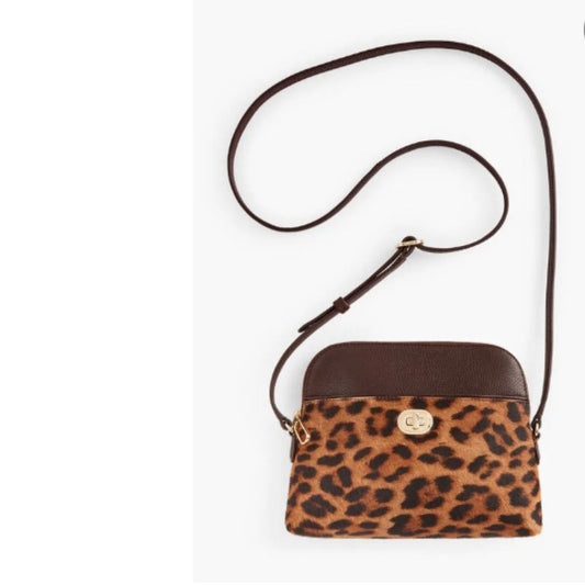 CALF HAIR CROSSBODY BAG - LEOPARD