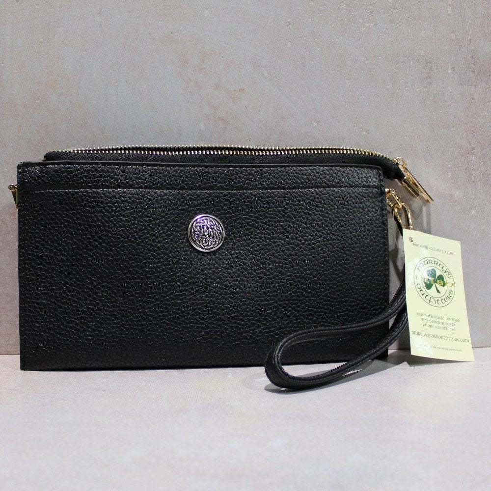 Irish Large Celtic Wristlet, Black
