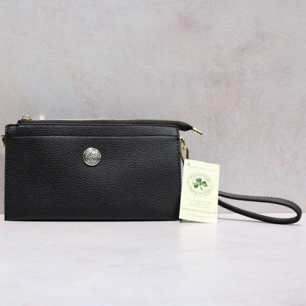 Irish Large Celtic Wristlet, Black