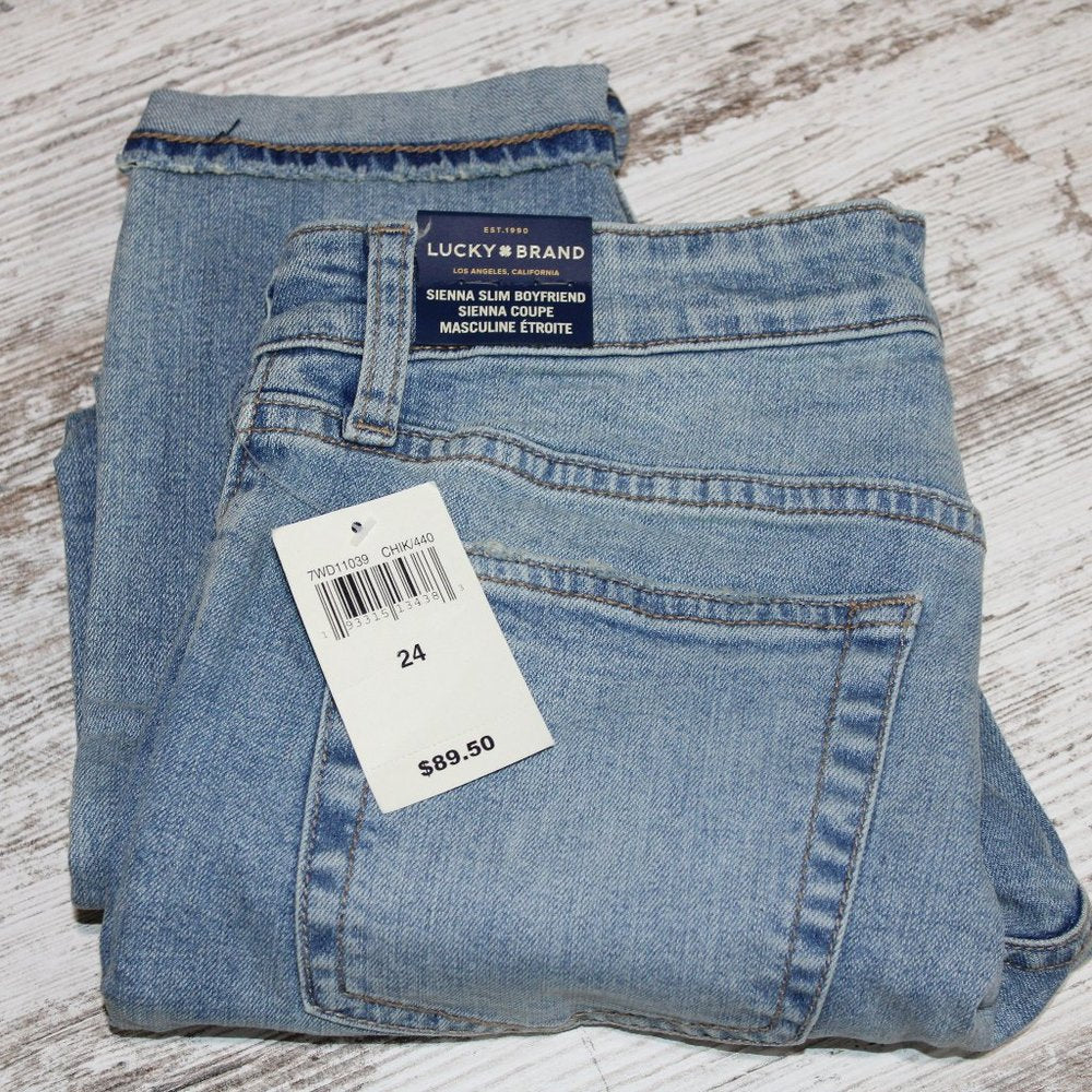 Lucky Brand Woman's Sienna Slim Boyfriend Jeans, 24 NWT!!
