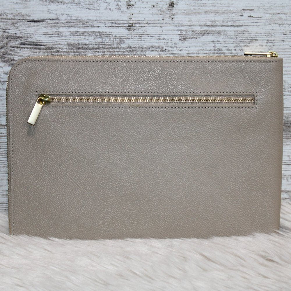 Pottery Barn Quinn Leather Jewelry Pouch, Large Fawn,  NWT!