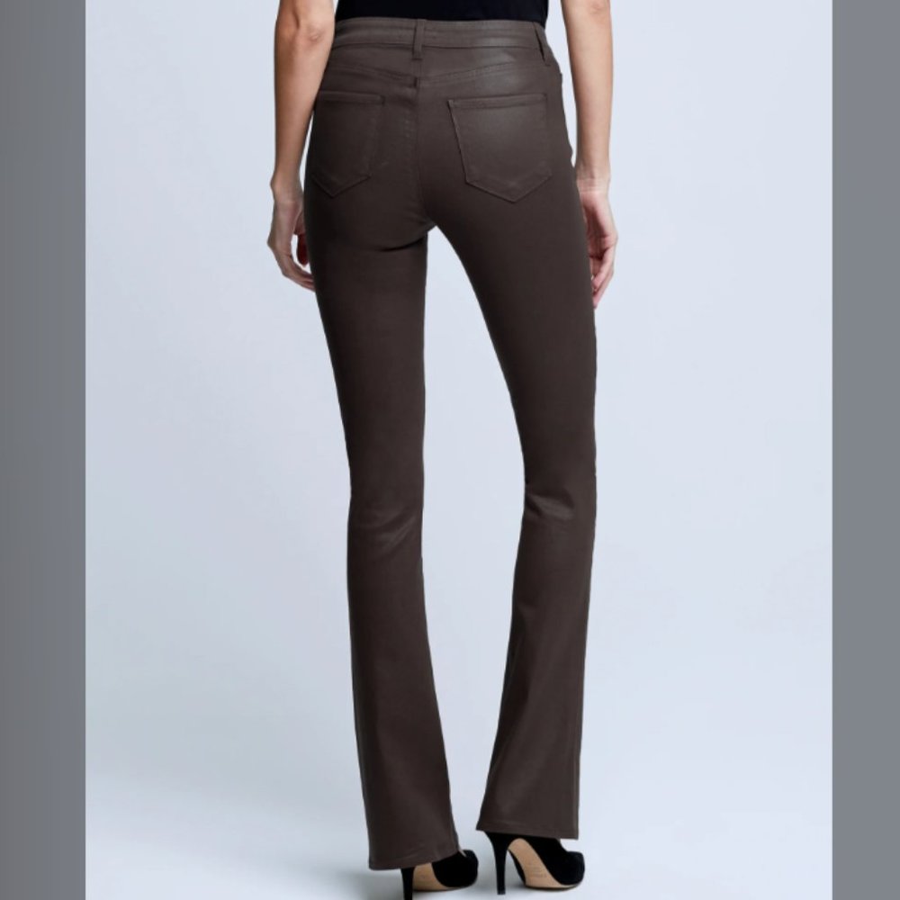L'AGENCE Selma High Rise Sleek Baby Boot Jeans, Cocoa Coated, 30 NWT!!