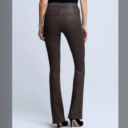 L'AGENCE Selma High Rise Sleek Baby Boot Jeans, Cocoa Coated, 30 NWT!!