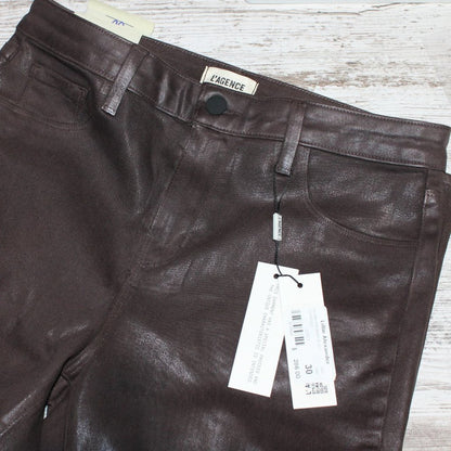 L'AGENCE Selma High Rise Sleek Baby Boot Jeans, Cocoa Coated, 30 NWT!!
