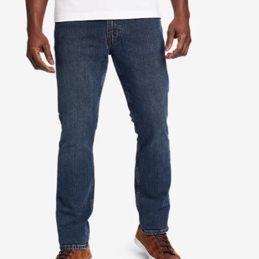 Eddie Bauer Men's H2Low Flex Jeans - Slim, Slate Blue, 36/32 NWT!