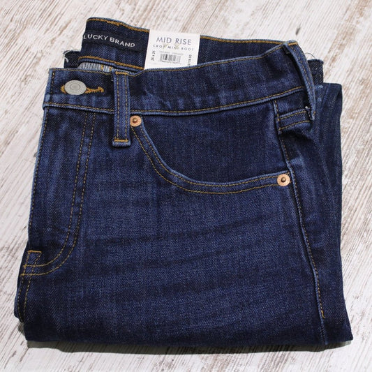 Lucky Brand Woman's Mid Rise Ava Crop Mini Boot Jean, 26x26 NWT!!!