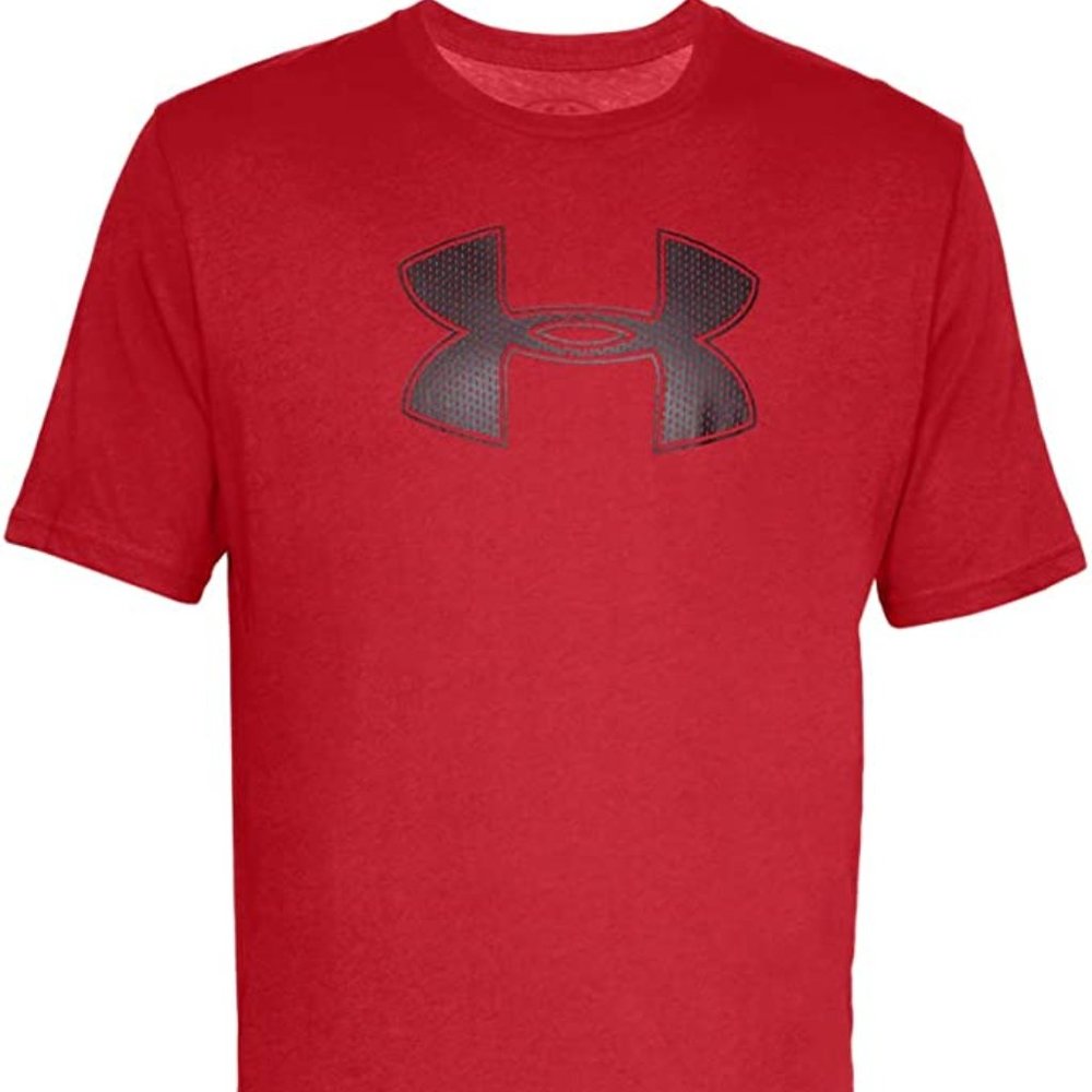 Under Armour Men's Big Logo Short Sleeve T-Shirt, Red/Black- NWT