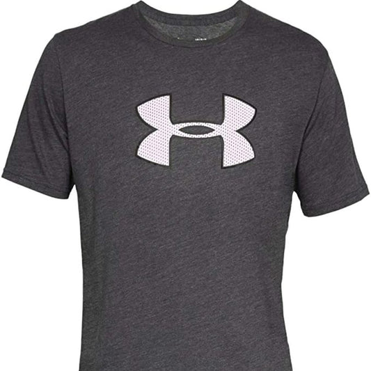 Under Armour Men's Big Logo Short Sleeve T-Shirt, Gray/White, NWT!