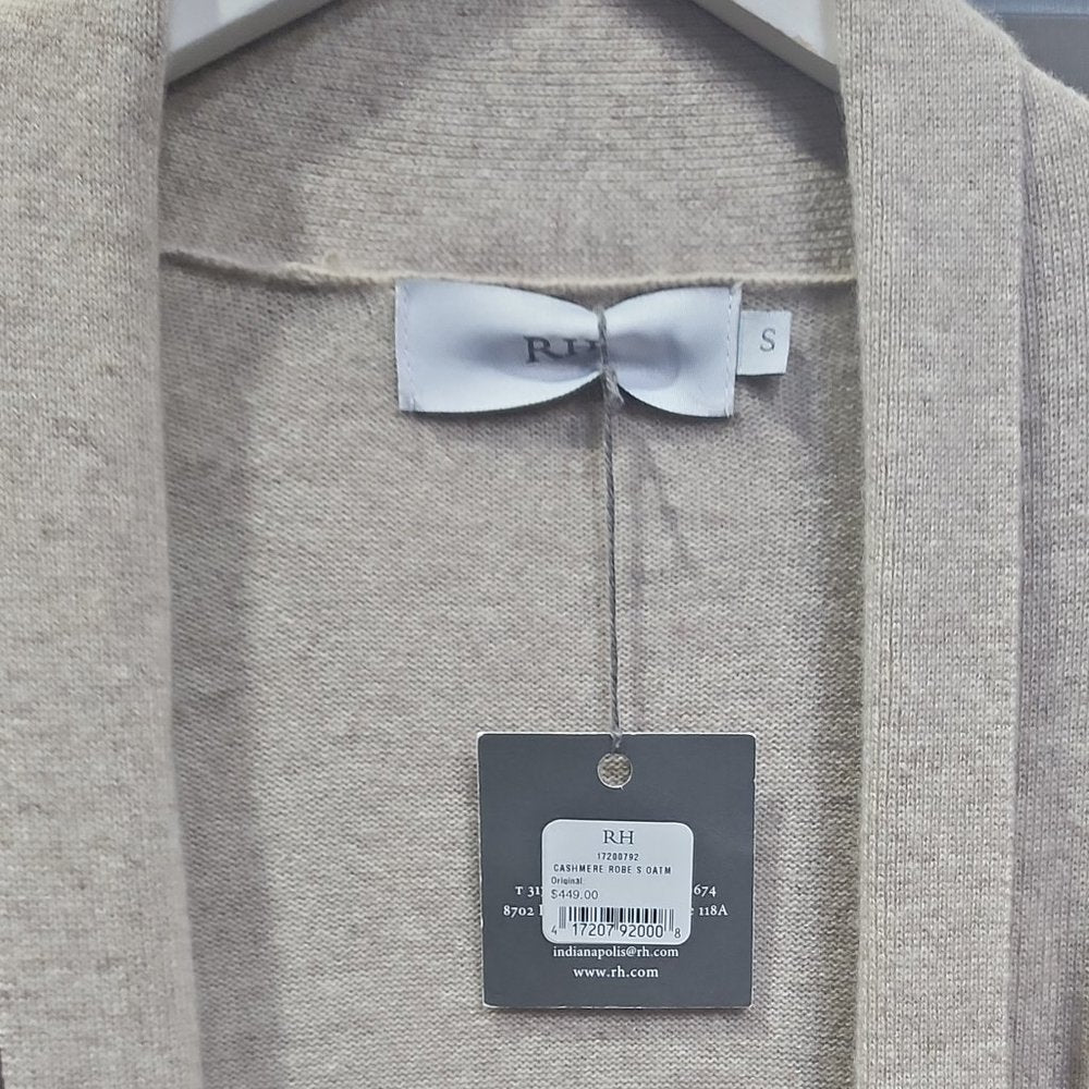 Rh Cashmere Long Robe, Oatmeal, Small- NWT!!