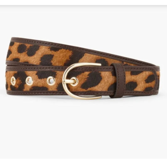 Talbots CALF HAIR BELT - LEOPARD