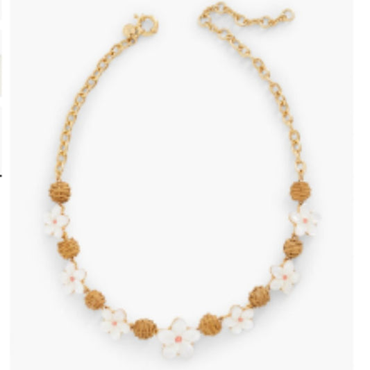 Talbots Carved Floral Necklace